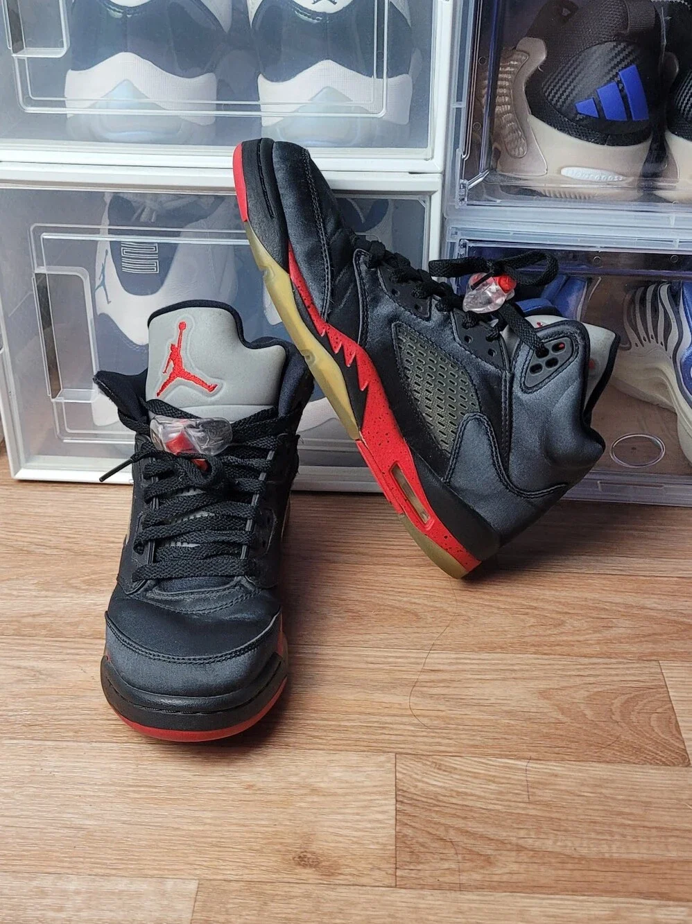 Nike Air Jordan 5 Retro Satin Bred 136027-006 Men’s Sneakers Shoes Size 7y